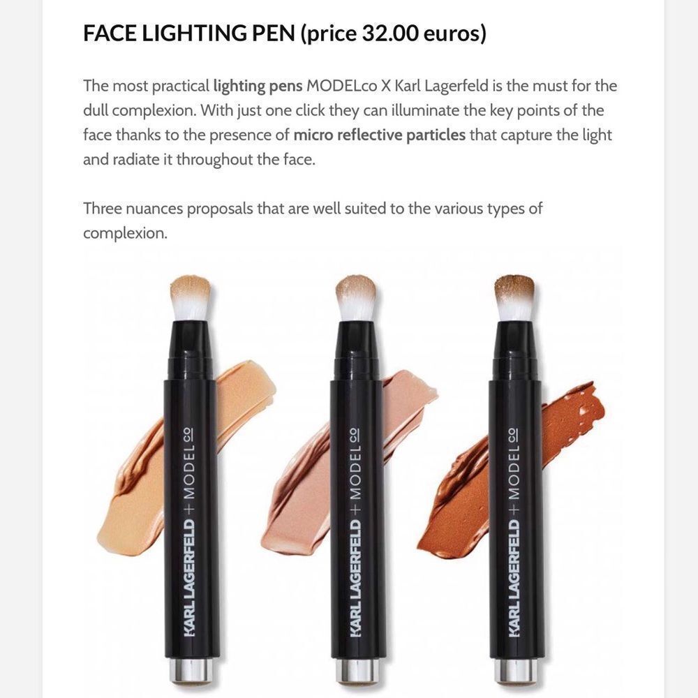 Karl Lagerfeld+ModelCo Liquid Strobing Pen Bronze NWT - Picture 5 of 7